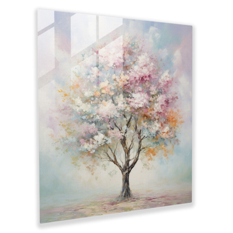 Impressionistic Tree Of Life Glass Print - Tree Of Life, Home Decoration, Glass Art, Impressionistic