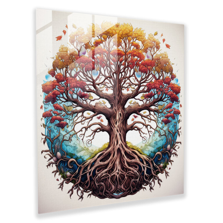 Tree Of Life Wall Art - Hand-Drawn Illustration - Tree Of Life, Delicate Shading, Intricate Details, Home Decoration