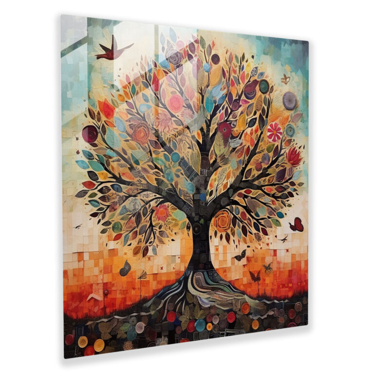 Tree Of Life Wall Decoration - Collage Art Canvas Print - Tree Of Life, Tree Of Life, Wall Decoration, Home Decoration