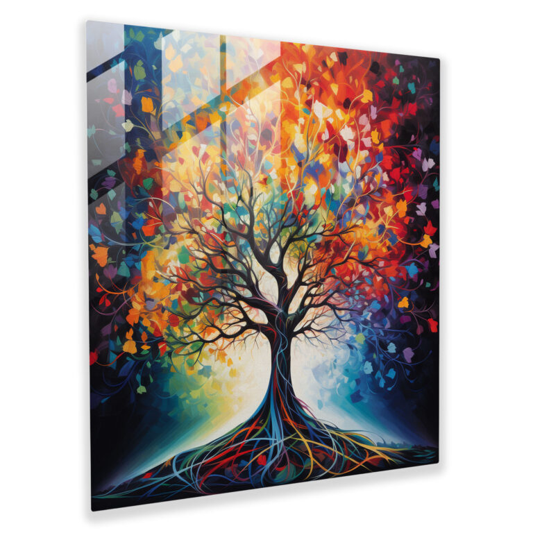 Abstract Fusion Tree Of Life Canvas Print - Tree Of Life, Canvas Print, Vibrant Brushstrokes, Abstract Artwork