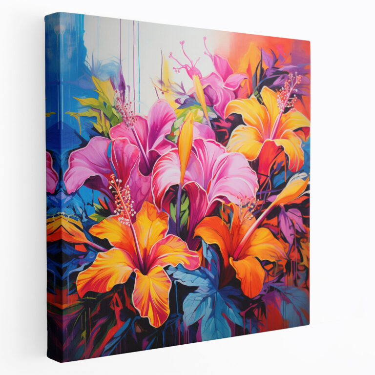 Tropical Flowers Canvas Print - Tropical, Canvas Wall Art, Tropical Flowers, Tropical