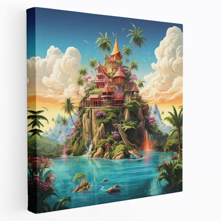 Tropical Island Canvas Print - Tropical, Wall Decoration, Home Decoration, Tropical Island