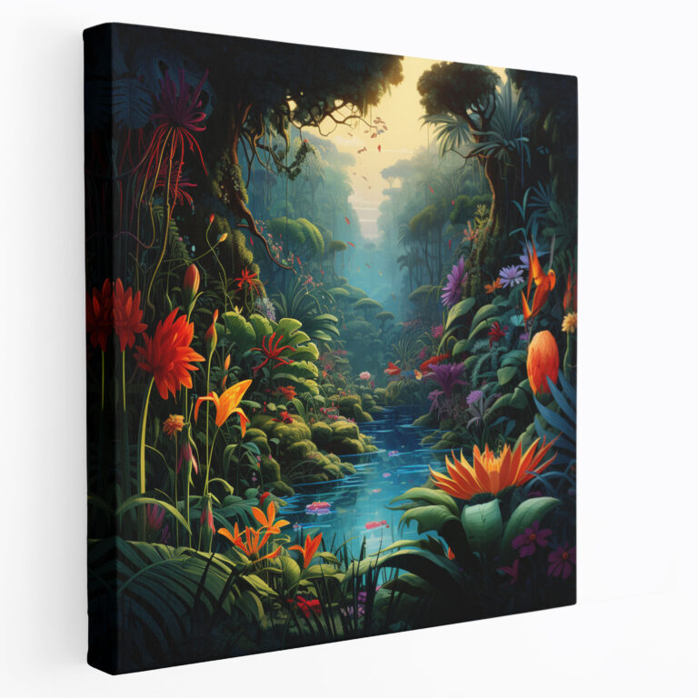 Tropical Jungle Wall Art - Tropical, Plants, Wall Art, Digital Illustration