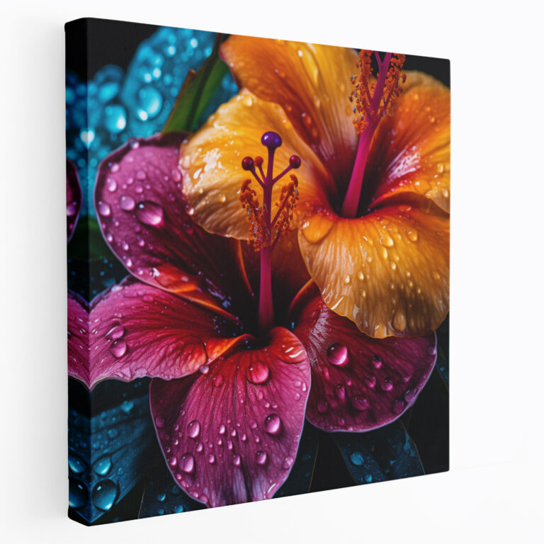 Tropical Blossoms Canvas Print - Tropical, Wall Art, Intricate Details, Tropical Blossoms