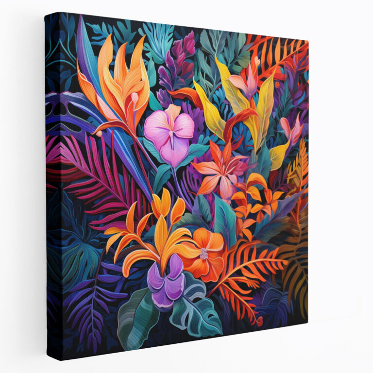 Tropical Leaves Canvas Print - Tropical, Canvas Print, Modern Style, Home Decoration