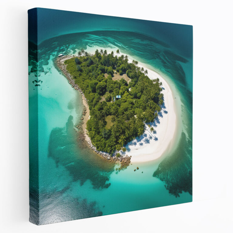 Tropical Island Canvas Print - Tropical, Canvas, Aerial View, Tropical