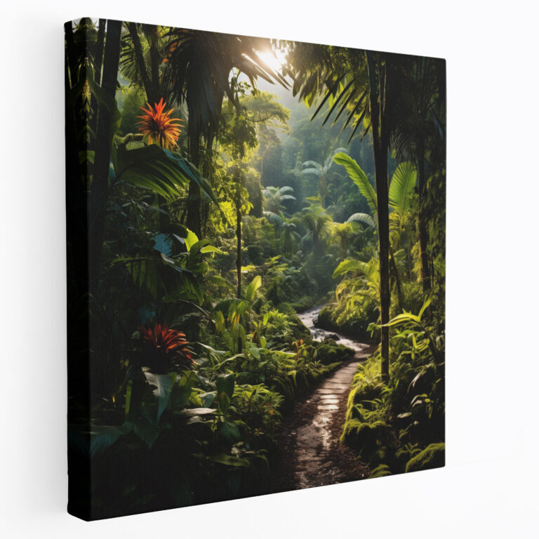 Tropical Rainforest Canvas Print - Tropical, Lush Trees, Canvas Print, Canvas Wall Art