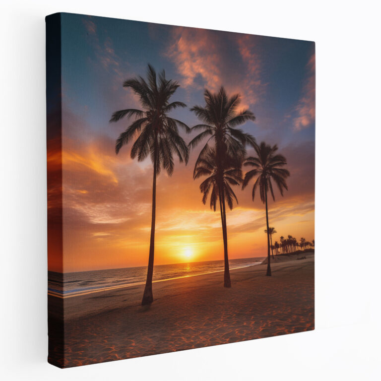 Tropical Sunset Canvas Print - Tropical, Canvas Print, Home Decoration, Beach