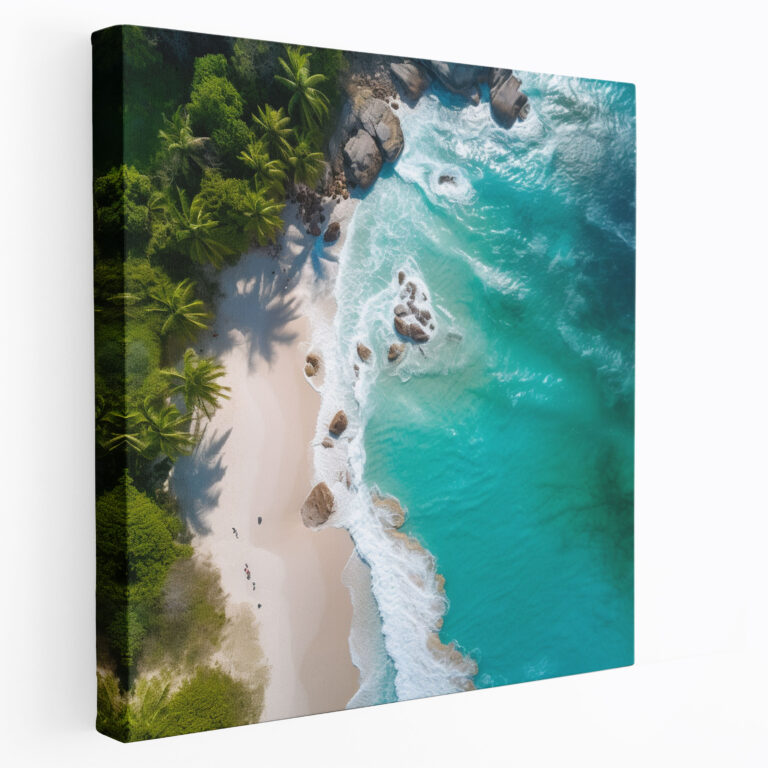 Tropical Aerial View Wall Art - Tropical, Captivating Perspective, Wall Decoration, Canvas Wall Art