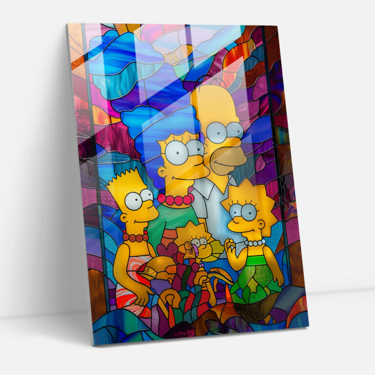 The Simpsons Glass Print - The Simpsons, Glass Print, The Simpsons, Abstract