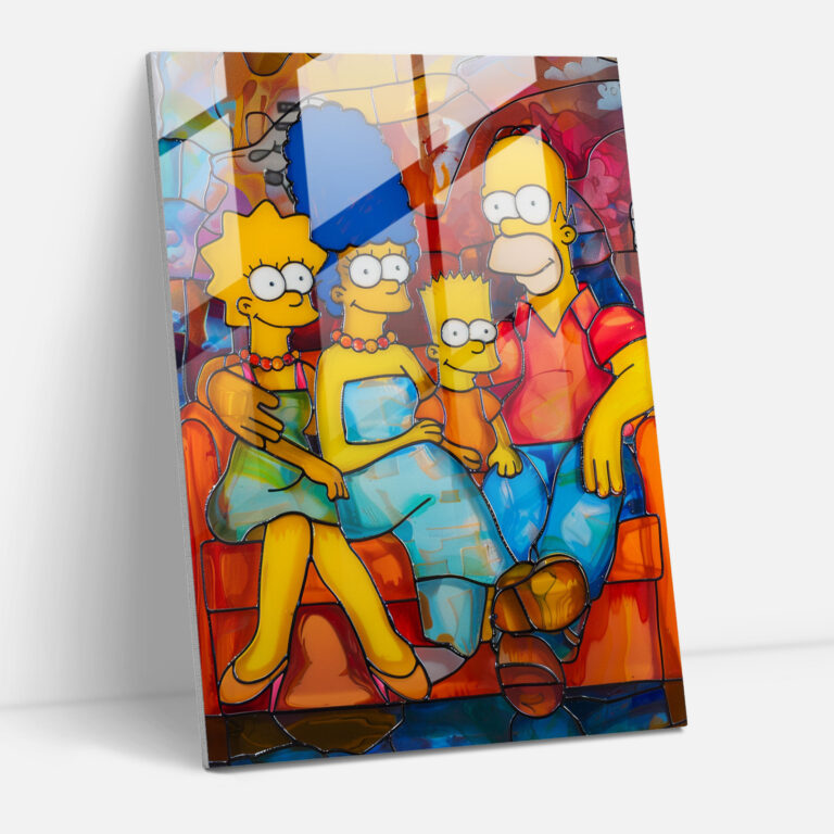The Simpsons Glass Print - The Simpsons, Wall Decoration, Glass Art, Contemporary Design