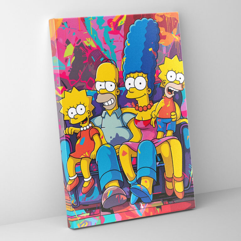 The Simpsons Pop Art Canvas Print - The Simpsons, Home Decoration, Wall Decoration, Wall Art