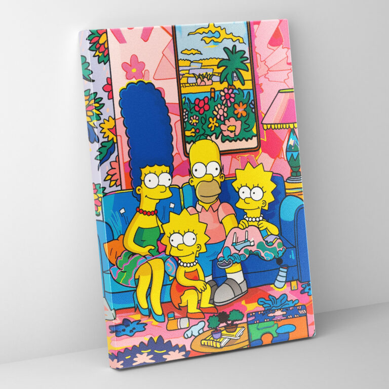 The Simpsons Canvas Print - Colorful Pop Art Wall Decoration - The Simpsons, Canvas Print, Pop Art, Simpson Family