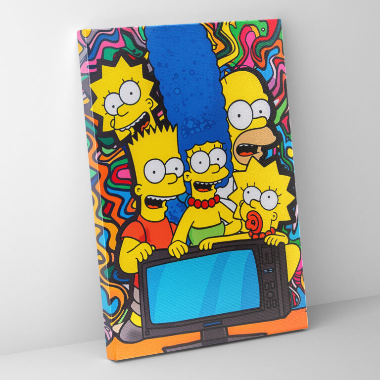 The Simpsons Pop Art Canvas Print - The Simpsons, Wall Art, Bold Lines, Wall Decoration