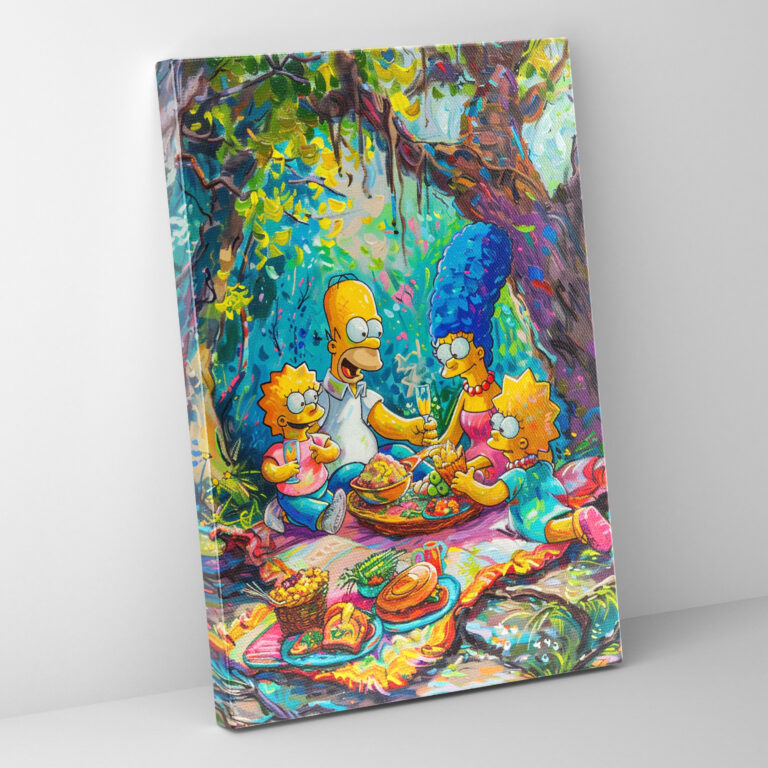 The Simpsons Canvas Print - Family Picnic - The Simpsons, Wall Art, Canvas, The Simpsons