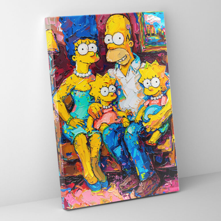 The Simpsons Canvas Print - Classic Oil Painting Wall Art - The Simpsons, Living Room, Canvas, Canvas Wall Art