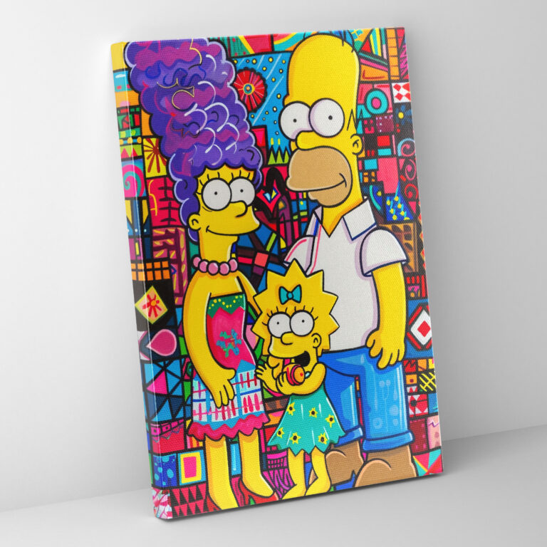 The Simpsons Canvas Print - The Simpsons, Wall Art, Canvas Wall Art, Abstract Painting