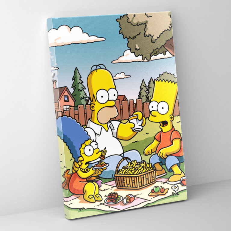 The Simpsons Canvas Print - The Simpsons, The Simpsons, Wall Decoration, Classic Cartoon-Style