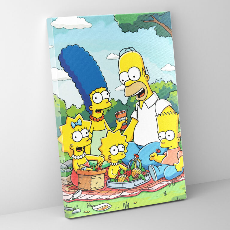 The Simpsons Canvas Print - Family Picnic - The Simpsons, Wall Art, Canvas, Family