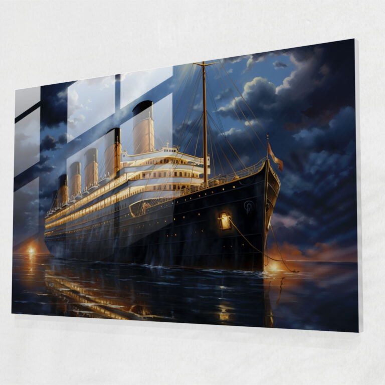 Titanic Glass Wall Art - Titanic, Elegant Depiction, Modern Art, Opulence