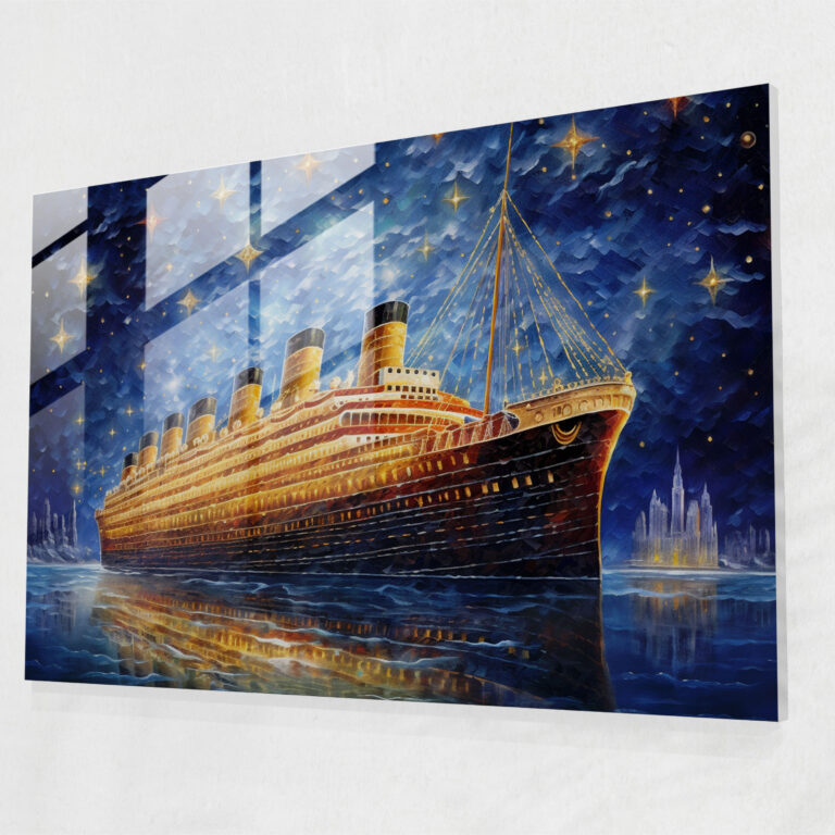 Starry Night Titanic Glass Wall Art - Titanic, Glass Art, Inspiring, Starry Night Sky