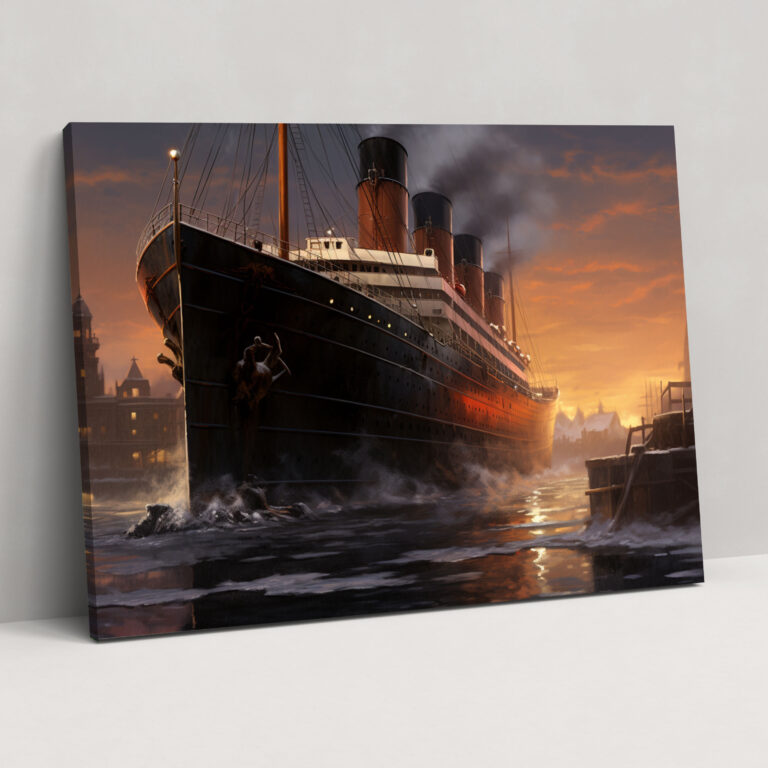 Titanic Realistic Digital Painting Canvas Print - Titanic, Grandeur, Maritime History, Canvas Wall Art