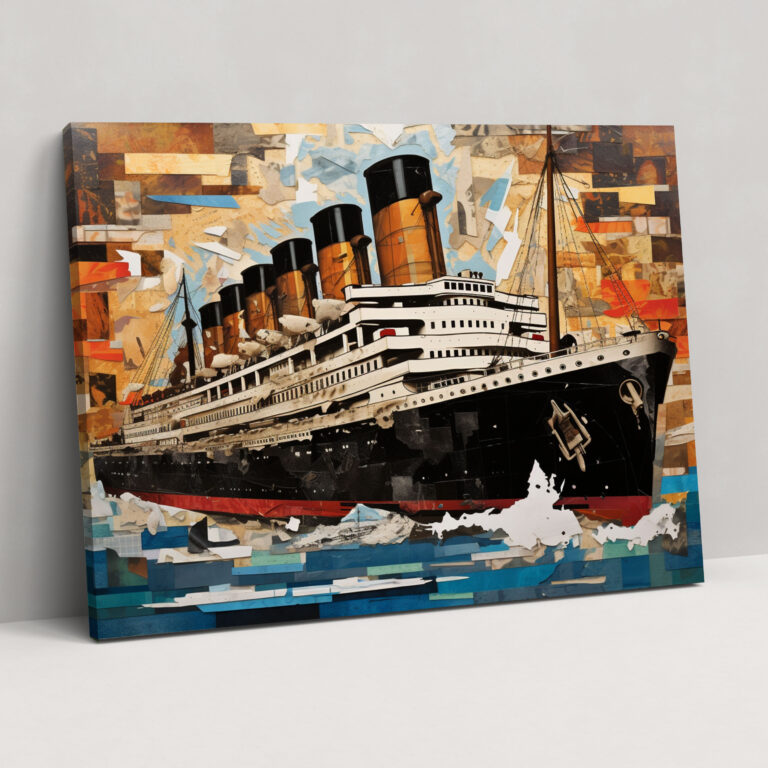 Titanic Wall Decoration - Abstract Modern Art Collage - Canvas Print - Titanic, Canvas Wall Art, Canvas Print, Canvas