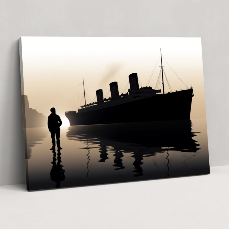 Titanic Wall Decoration - Minimalist Design - Canvas Print - Titanic, Canvas Wall Art, Titanic, Home Decoration