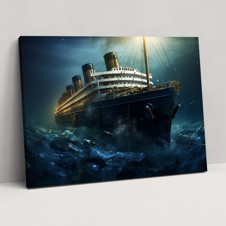 Titanic Canvas Wall Art - Titanic, Realistic Digital Art, Canvas, Story