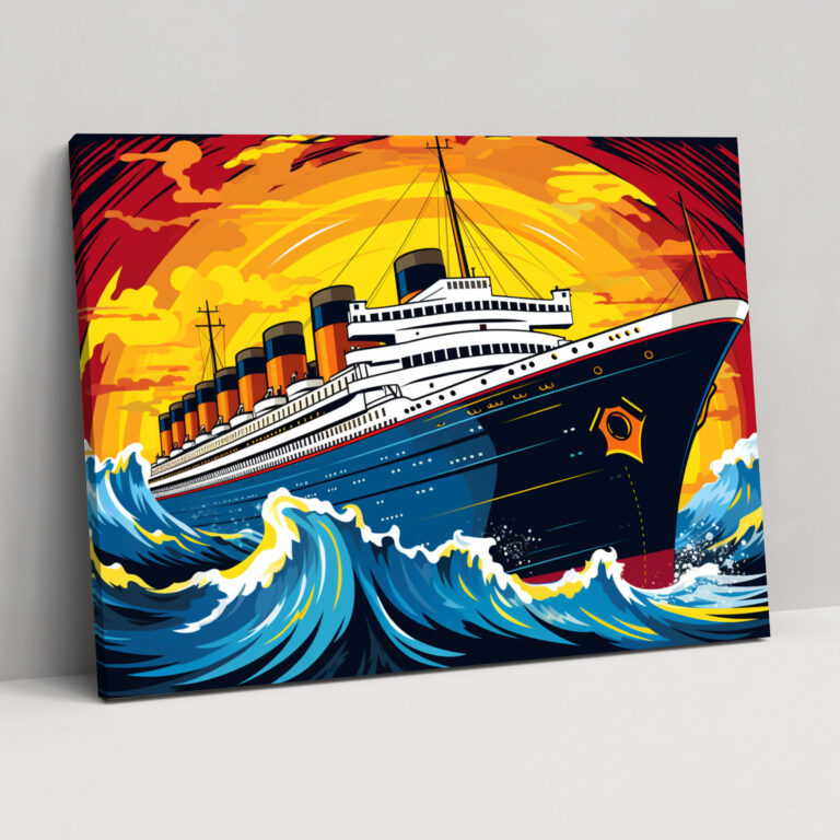Titanic Pop Art Canvas Print - Titanic, Wall Art, Bold, Canvas Print