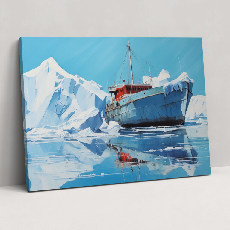 Titanic Canvas Print - Titanic, Abstract Mixed Media Artwork, Home Decoration, Chilling
