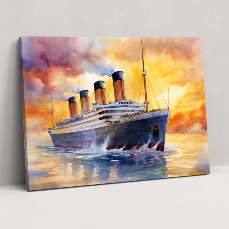 Titanic Wall Art - Impressionist Watercolor Painting - Titanic, Home Decoration, Titanic, Wall Decoration