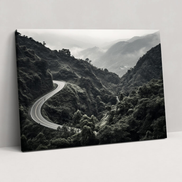 Travel Canvas Print - Black And White Road Trip Wall Art - Travel, Travel, Canvas Wall Art, Road Trip