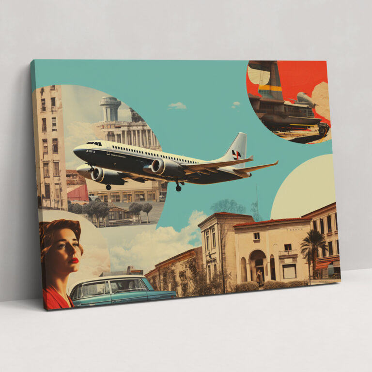 Travel Wall Decoration - Contemporary Vintage Travel Posters Canvas Print - Travel, Vintage Travel Posters, Wall Art, Home Decoration