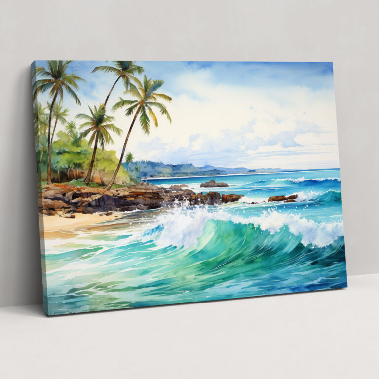 Travel Paradise Canvas Print - Travel, Tropical Beach, Travel, Wall Decoration