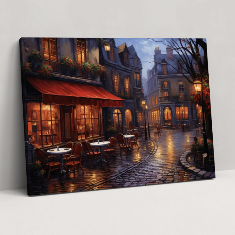 European Delights Canvas Print - Travel, Elegance, Gift, Cozy Cafe