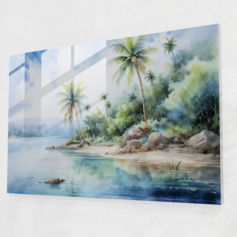 Travel Glass Print - Travel, Glass Print, Palm Trees, Home Decoration