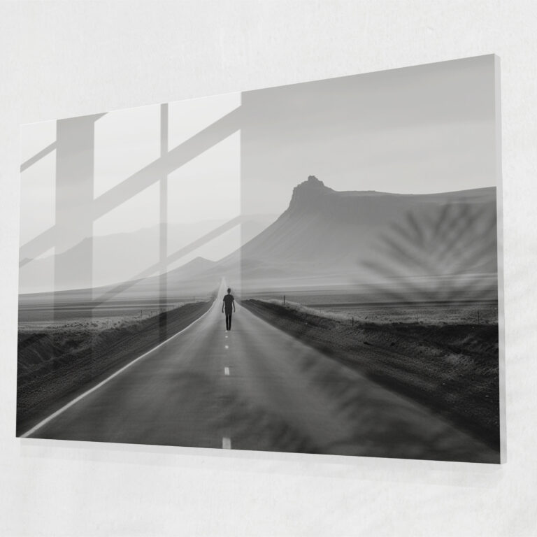 Travel Glass Wall Art - Travel, Black And White Photograph, Modern Art, Adventure