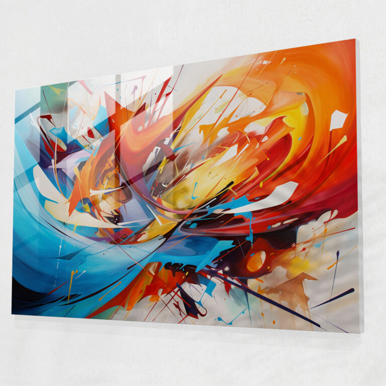 Travel Wall Decoration - Travel, Vibrant Colors, Glass Art, Dynamic Shapes