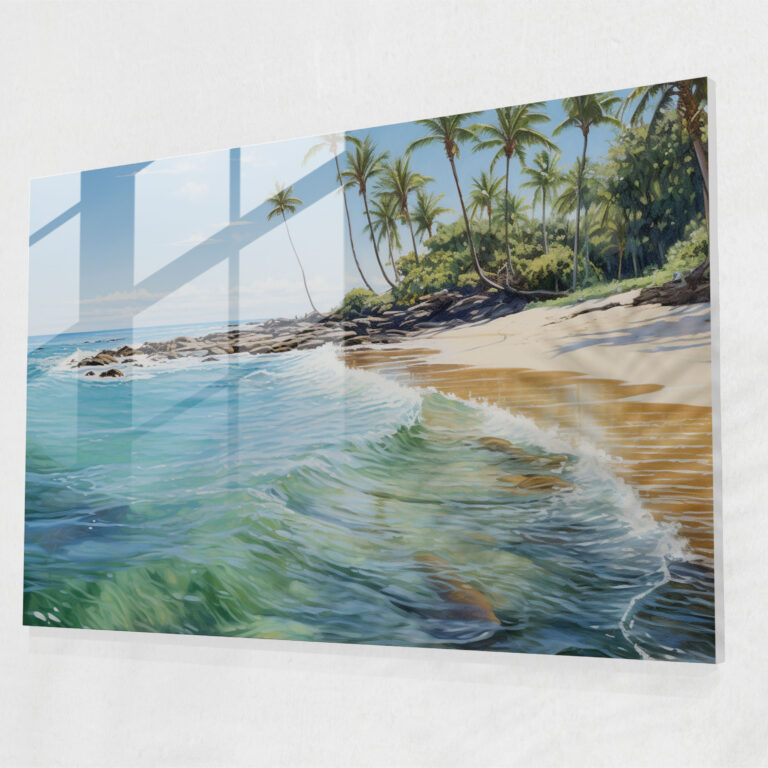 Travel Glass Wall Art - Travel, Travel, Crystal Blue Waters, Wall Decoration