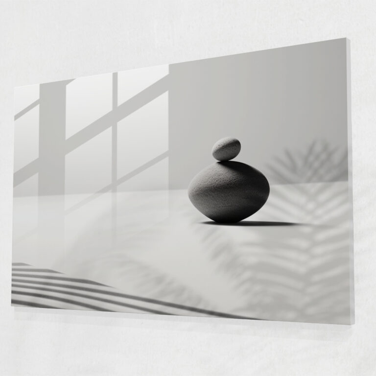 Zen Garden Glass Wall Art - The Zen Garden, Glass Wall Art, Glass Print, Minimalist