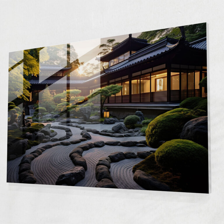 Zen Garden Glass Print Photography - The Zen Garden, Wall Decoration, Glass Print, Glass Art