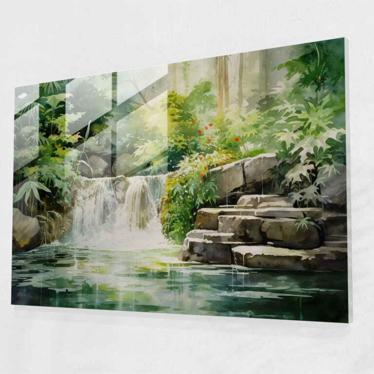 Zen Garden Glass Print - The Zen Garden, Glass Wall Art, Modern Art, Tranquil
