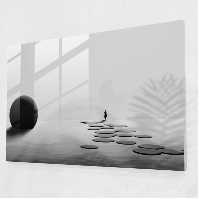 Zen Garden Glass Wall Art - The Zen Garden, Wall Decoration, Glass Print, Tranquility