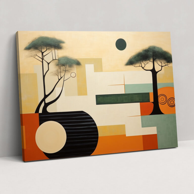 Abstract Zen Garden Wall Art - The Zen Garden, Harmony, Canvas Wall Art, Japanese