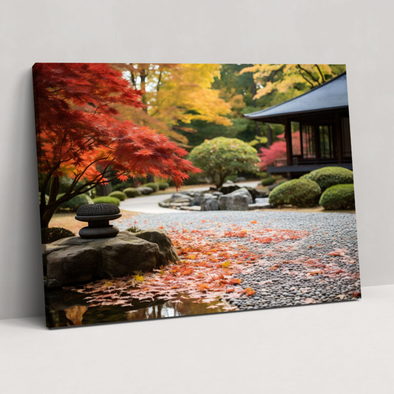 Autumn Zen Garden Canvas Print - The Zen Garden, Nature's Beauty, Canvas Print, Zen Garden