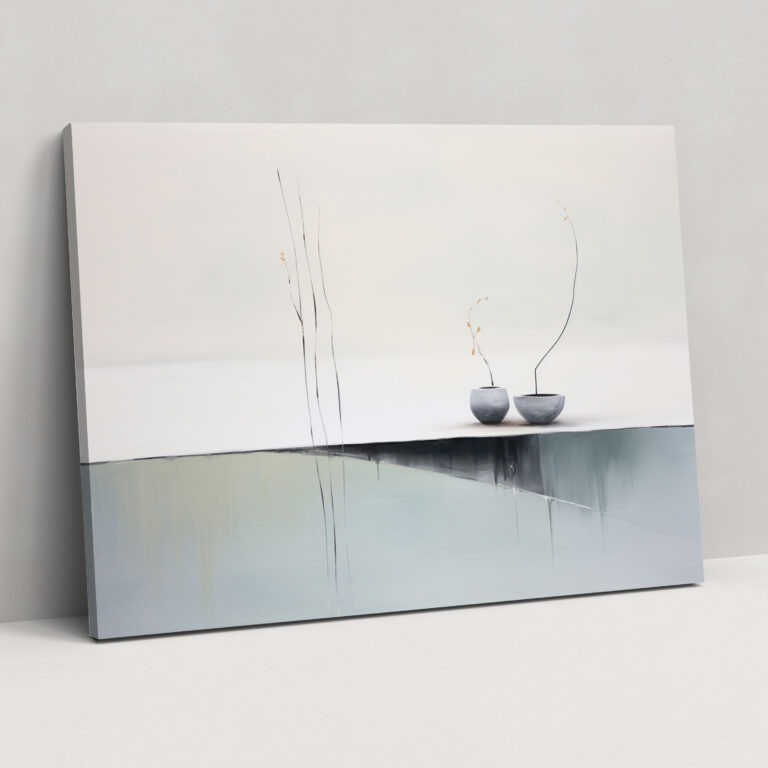 Zen Garden Canvas Print - The Zen Garden, Minimalist Abstract Painting, Wall Decoration, Canvas Print