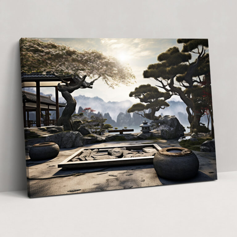 Modern Zen Garden Wall Art - The Zen Garden, Contemporary Digital Art, Modern Zen Garden, Wall Decoration