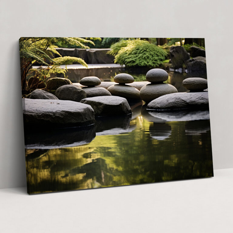 Tranquil Zen Garden Canvas Print - The Zen Garden, Canvas Wall Art, Photograph, Canvas Print