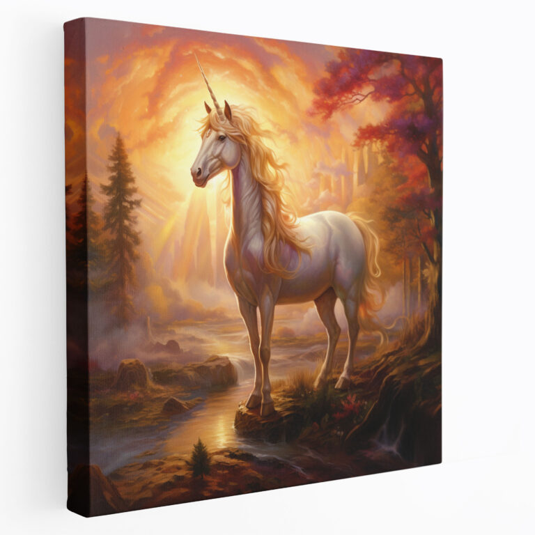Unicorn Wall Art - Majestic Oil Painting For Home Decoration - Unicorn, Canvas Wall Art, Home Decoration, Canvas Print